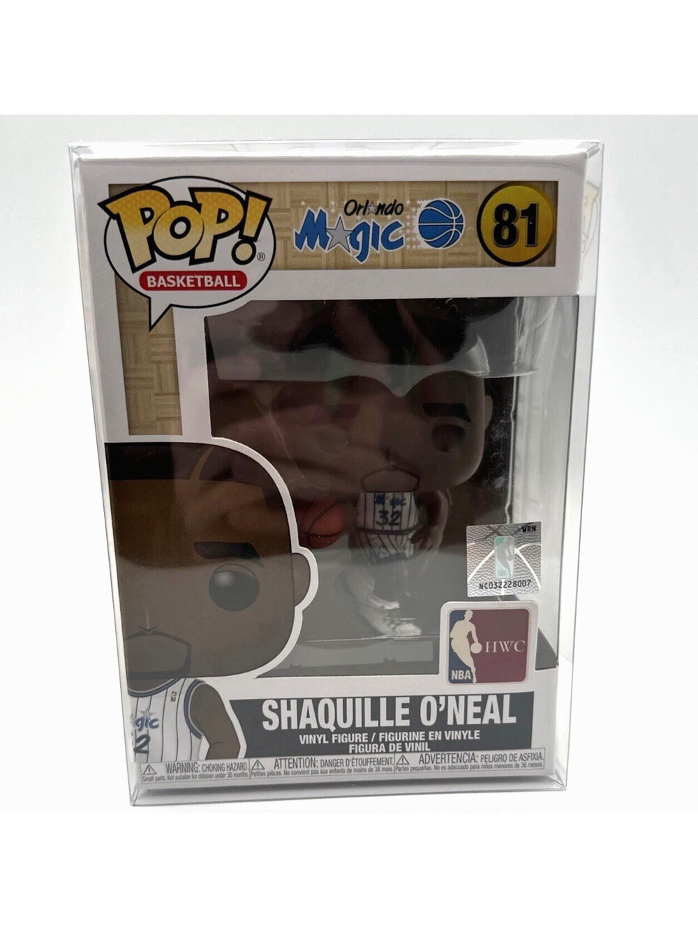 Shaquille O'Neal Funko Pop! Basketball #81 NBA Orlando Magic with Pop Protector